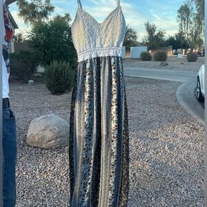 Spaghetti Strap Sunflower Dress